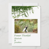 ハンギングアイビーグリーンの結婚式 サンキューカード (正面)