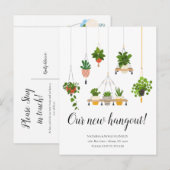 ハンギングプランツ 新しい住所 お引越ししました 案内ポストカード (正面/裏面)