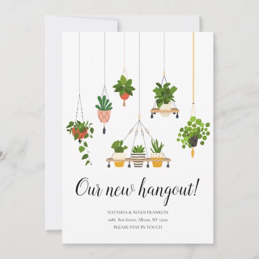 ハンギングプランツ 新居のお知らせ 引っ越しました (正面)