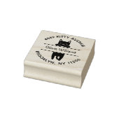 ハンギング子猫のイラスト リターンアドレススタンプ ラバースタンプ (スタンプ)