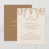 ハンギング フローラル フォリアージュ ウォーム ロマンティック ボヘミアンディテール エンクロージャーカード (正面/裏面)