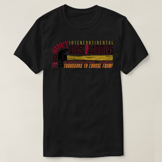 ハンクスインターコンチネンタルハウスオブハンマー Tシャツ (デザイン正面)