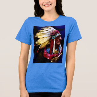 "ハンクパパ" ネイティブチーフ オリジナルアート トライブレンドTシャツ
