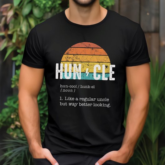 ハンクル定義おもしろいおじさんギフトレトロサンセット Tシャツ