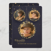 ハングィングオーナメント 3枚写真 ホリデーカード (正面/裏面)