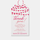 ハングイングストリングラブハーツ ブライダルシャワー ギフトタグ (正面)