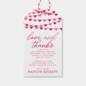 ハングイングストリングラブハーツ ブライダルシャワー ギフトタグ (正面)