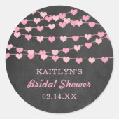 ハングイングストリングラブハーツ ブライダルシャワー ラウンドシール (正面)