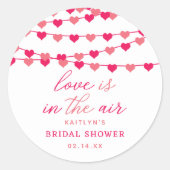 ハングイングストリングラブハーツ ブライダルシャワー ラウンドシール (正面)