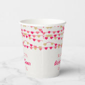 ハングイングストリングラブハーツ ブライダルシャワー 紙コップ (右)