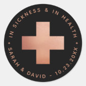 ハングオーバーキットバラ金ゴールドブラッククロスフェイスヘルス ラウンドシール (正面)