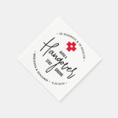 ハングオーバーステイ飲レリーフ、 浮き彫りキット結婚式の引き出物 スタンダードカクテルナプキン (角)