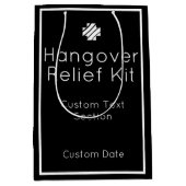 ハングオーバーレリーフ、 浮き彫りキット白黒抱き枕 ミディアムペーパーバッグ (正面)