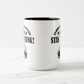 ハングオーバー滞在飲、飲みおもしろい引用文を避ける ツートーンマグカップ (中央)