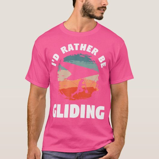 ハンググライダーで滑空したい Tシャツ (正面)