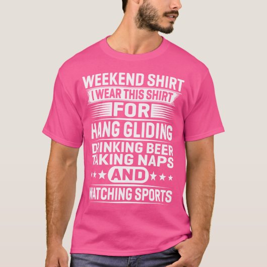 ハンググライダーと週末の飲み会用に着る Tシャツ (正面)