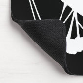 ハンググライダーのシルエット マウスパッド (コーナー)