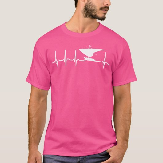 ハンググライダーのハート - 涼しい面白いハンググライダーの名言 Tシャツ (正面)