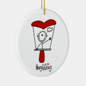 ハンググライダーの棒の姿 セラミックオーナメント (右)