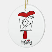 ハンググライダーの棒の姿 セラミックオーナメント (左)