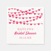 ハングストリングラブハーツ ブライダルシャワー スタンダードカクテルナプキン (正面)