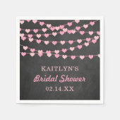 ハングストリングラブハーツ ブライダルシャワー スタンダードカクテルナプキン (正面)