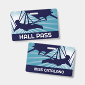 ハングライダー教師の許可証 バッジ (正面＆裏面)