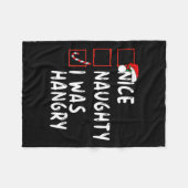 ハングリいけなーのクリスマスクリスマスサンタ・クラ フリースブランケット (正面(横))