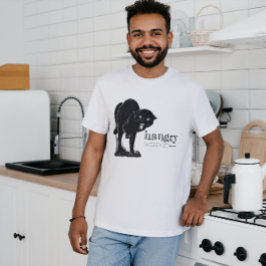 ハングリヴィンテージ怒の黒おもしろい猫の定義 Tシャツ