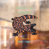 ハングリーギラモンスタントリザード漫画イラストレーション ウィンドウサイン (シート2)