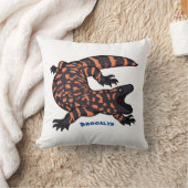 ハングリーギラモンスタントリザード漫画イラストレーション クッション (ブランケット)