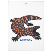 ハングリーギラモンスタントリザード漫画イラストレーション クリップボード (裏面)