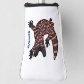 ハングリーギラモンスタントリザード漫画イラストレーション ゴルフヘッドカバー (回転90)