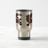 ハングリーギラモンスタントリザード漫画イラストレーション トラベルマグ (中央)