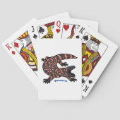 ハングリーギラモンスタントリザード漫画イラストレーション トランプ (裏面)