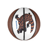 ハングリーギラモンスタントリザード漫画イラストレーション ミニバスケットボール (縦)