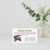 ハングリーギラモンスタントリザード漫画イラストレーション 名刺 (スタンド正面)