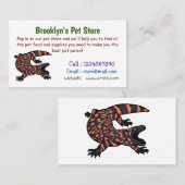 ハングリーギラモンスタントリザード漫画イラストレーション 名刺 (正面/裏面)