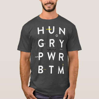 ハングリーパワーボトムおもしろいゲイ Tシャツ