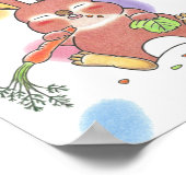 ハングリー&スリーピーバニー うさぎ ポスター (角)