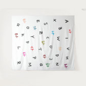 ハングルとアルファベットのタペストリー タペストリー (正面(横))