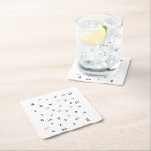 ハングルとアルファベット紙コースター スクエアペーパーコースター (インサイチュ)