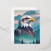 ハングルイーグルダブル露出動物自然ウィルヌ 箔シーズンポストカード (正面/裏面)