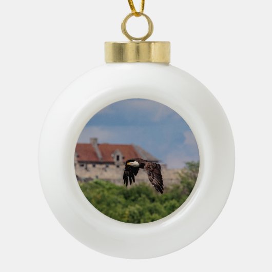 ハングルイーグル通り砦ティコンデロガ セラミックボールオーナメント (正面)