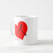 ハングルハートオン韓国語 コーヒーマグカップ (正面左)