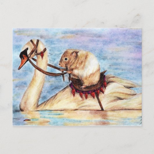 ハングルバックライディング（ハムスター）はがき ポストカード (正面)