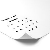 ハングル母音/ 한글 모음 ポスター (角)