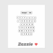 ハングル/한글 シール (シート)