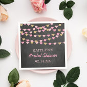 ハング・ストリング・ラブ・ハーツ ブライダルシャワー スタンダードカクテルナプキン