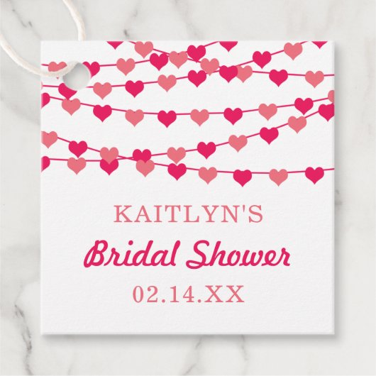 ハング・ストリング・ラブ・ハーツ ブライダルシャワー フェイバータグ (正面)
